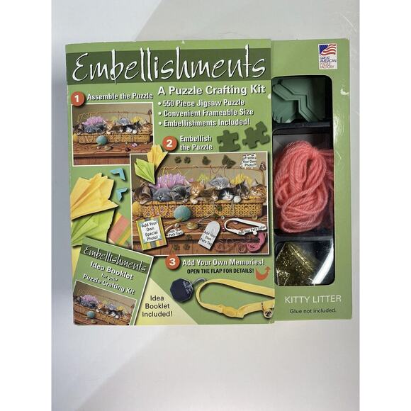 Embellishments Puzzle Crafting Kit Kitty Litter Cat Lover Keepsake #8155 - Picture 1 of 9